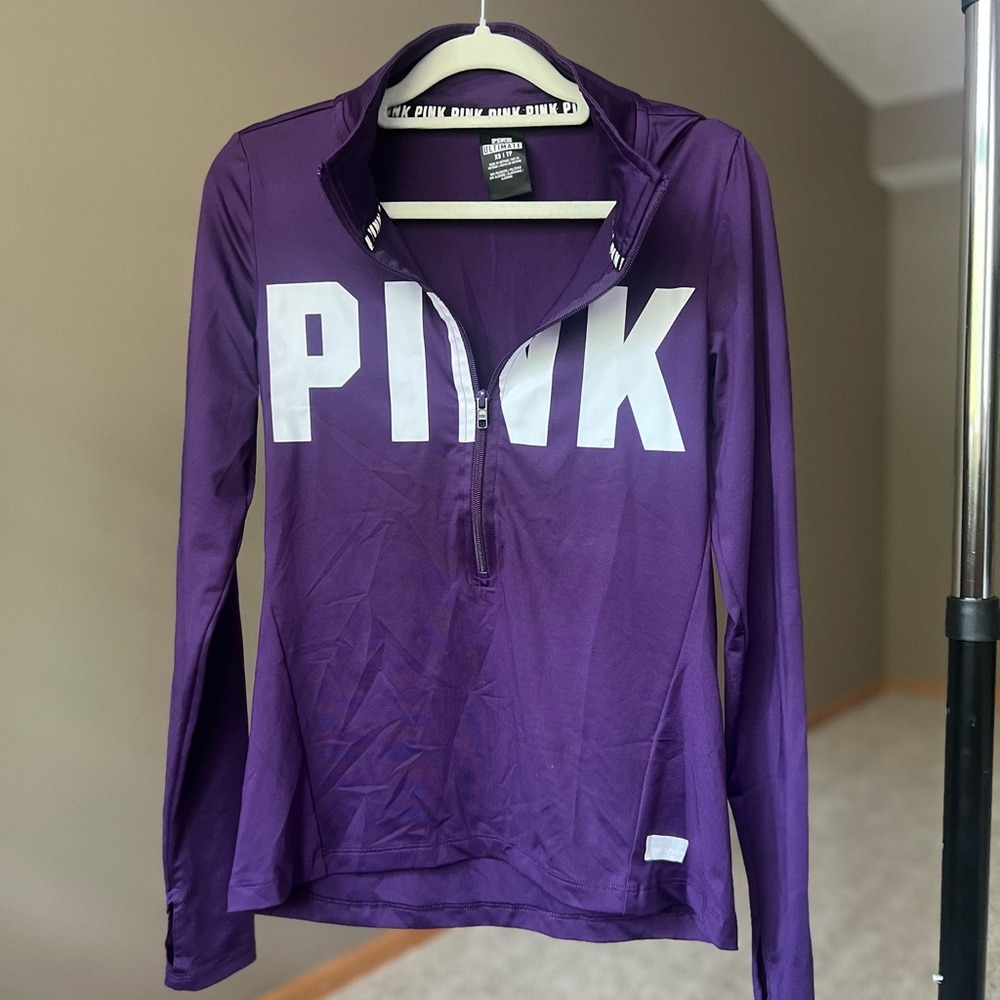 Victoria's Secret Purple PINK Half-zip Pullover